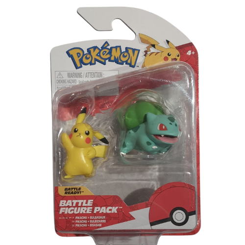 Pokémon Battle Figure Pack: Battle Ready - Pikachu + Bulbasaur Battle Figures