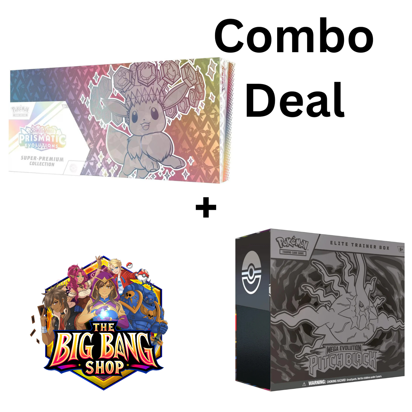 Pokémon TCG: Prismatic Evolutions Super-Premium Collection + Pitch Black Elite Trainer Box
