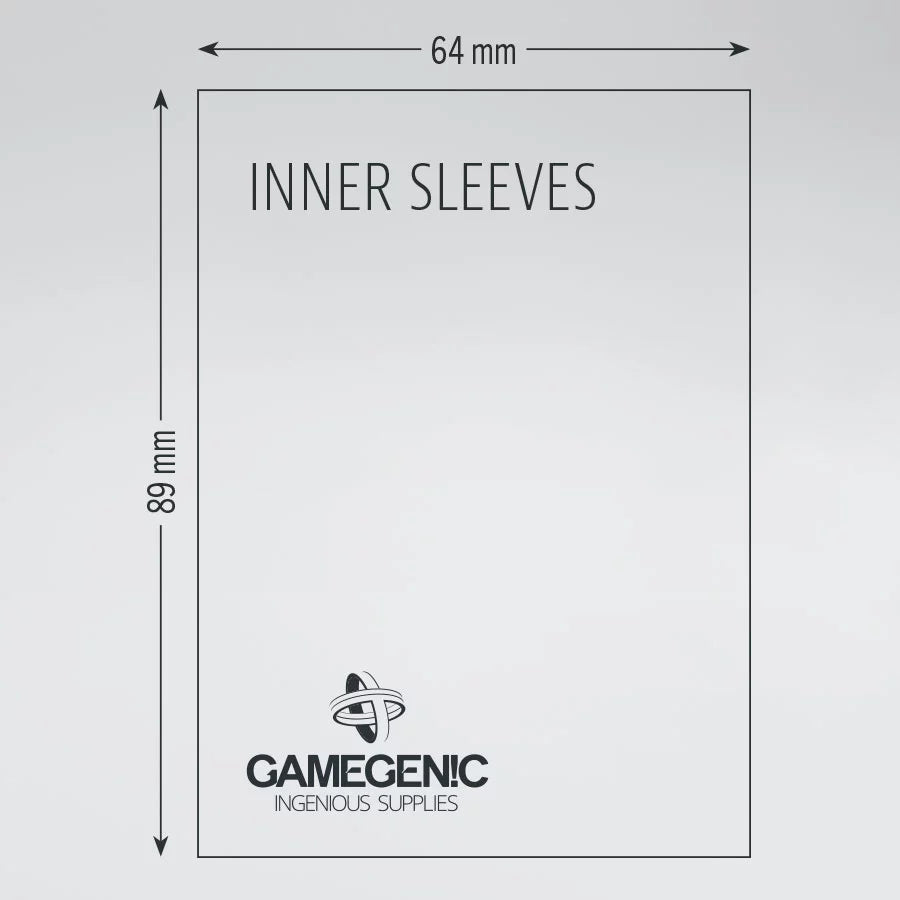 GameGenic - Inner Sleeves: Standard Size (64mm x 89mm - 100 Sleeves)