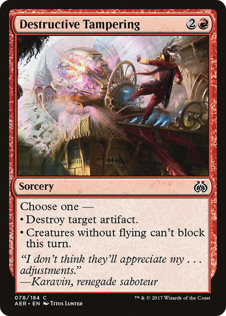 Destructive Tampering (AER-078) - Aether Revolt Foil