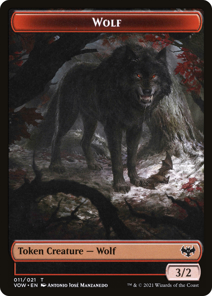 Wolf (TVOW-011) - Innistrad: Crimson Vow Tokens Foil