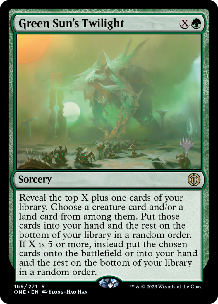 Green Sun's Twilight (PPONE-169) - Phyrexia: All Will Be One Promos Foil