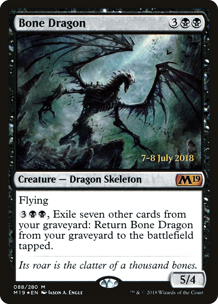 Bone Dragon (PRE-088) - Core Set 2019 Promos Foil