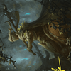 Verdant Outrider // Verdant Outrider (AWOE-028) - Wilds of Eldraine Art Series (Borderless) Foil