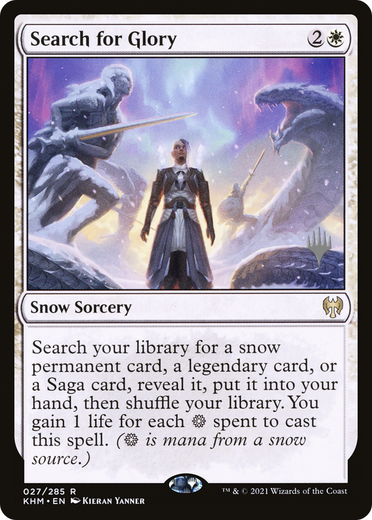 Search for Glory (PPKHM-027) - Kaldheim Promos: (snow) Foil
