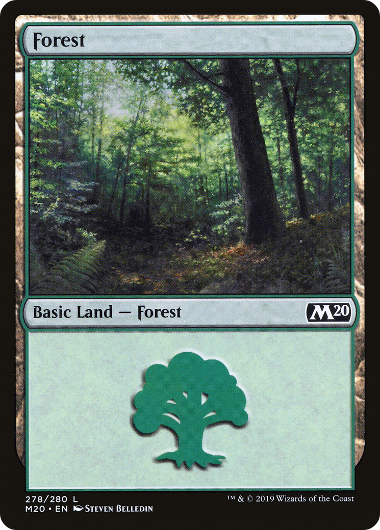 Forest (278) (M20-278) - Core Set 2020 Foil
