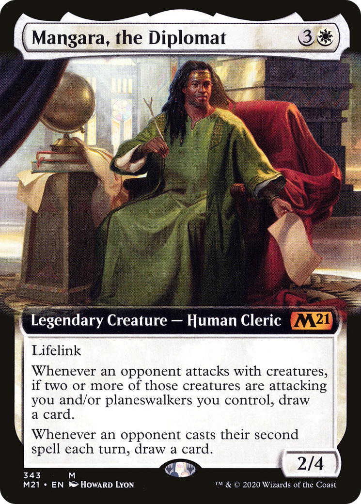 Mangara, the Diplomat (Extended Art) (M21-343) - Core Set 2021: (Extended Art) Foil