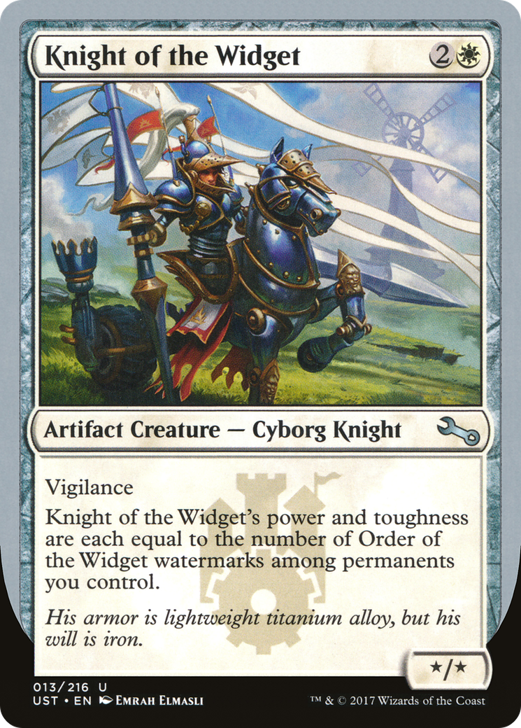 Knight of the Widget (UST-013) - Unstable Foil
