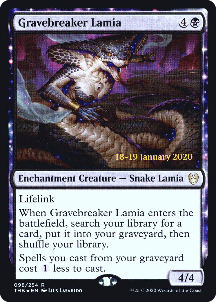 Gravebreaker Lamia (PRE-098) - Theros Beyond Death Promos: (enchantment) Foil