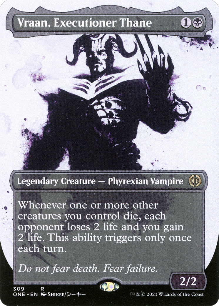 Vraan, Executioner Thane (Showcase) (ONE-309) - Phyrexia: All Will Be One: (Showcase) (Borderless)
