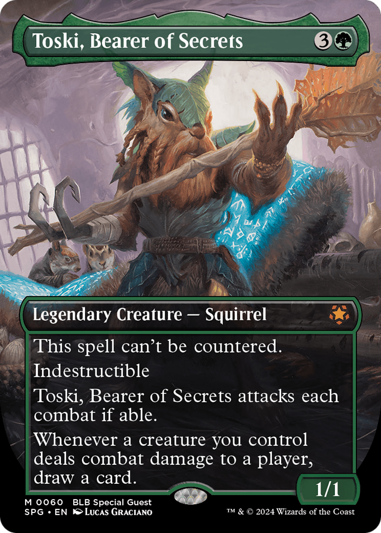Toski, Bearer of Secrets (Borderless) (SPG-060) - Special Guests (Borderless) Foil