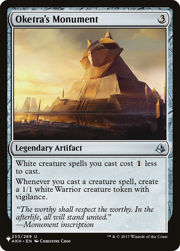 Oketra's Monument (LIST-233) - The List