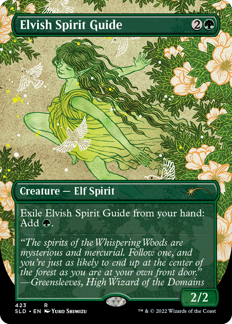 Elvish Spirit Guide (Borderless) (SLD-423) - Secret Lair Drop (Borderless) Foil