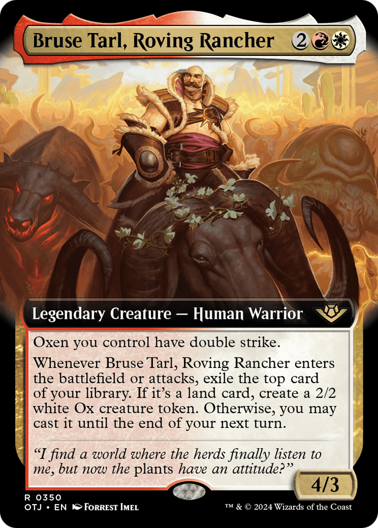 Bruse Tarl, Roving Rancher (Extended Art) (OTJ-350) - Outlaws of Thunder Junction: (Extended Art) Foil