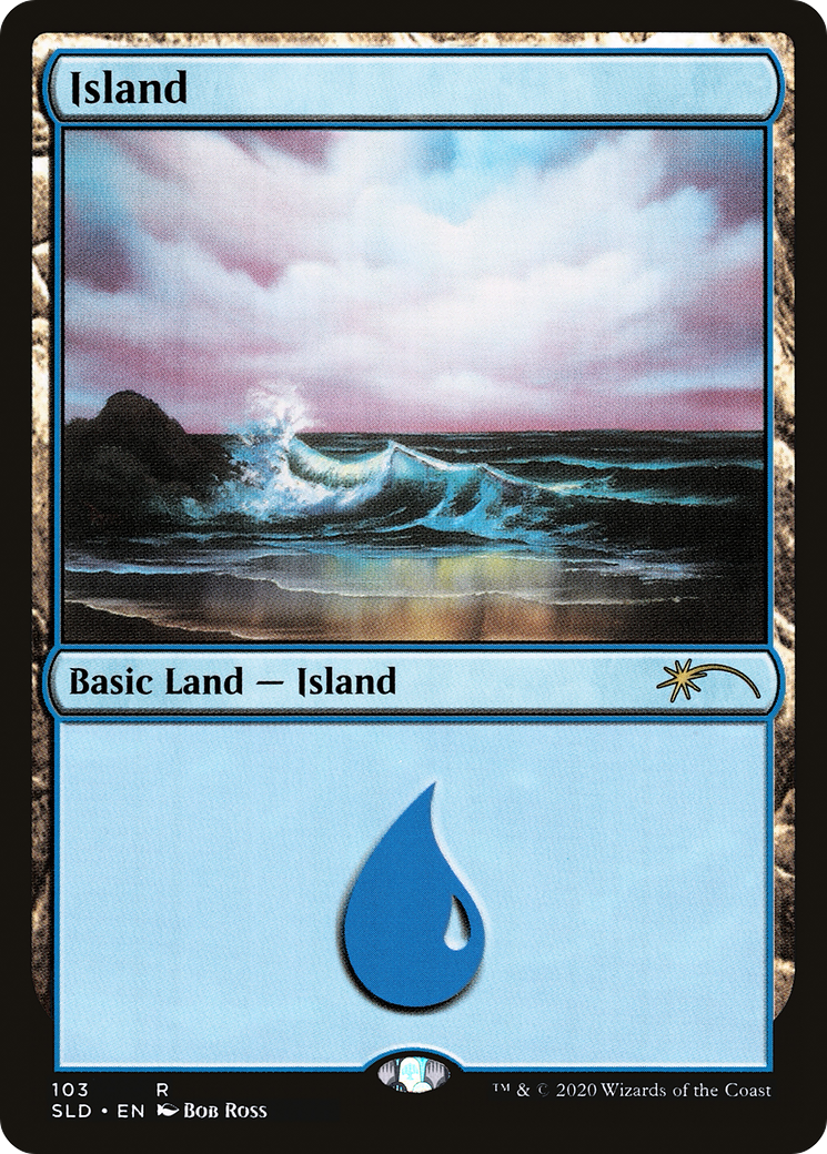 Island (103) (Bob Ross) (SLD-103) - Secret Lair Drop Foil