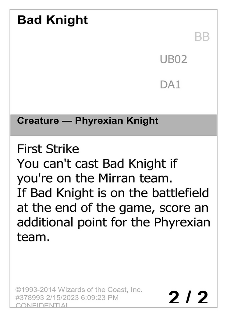 Bad Knight (UNK-UB02A) - Unknown Event