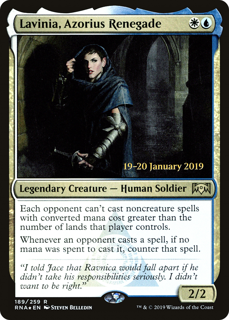Lavinia, Azorius Renegade (PRE-189) - Ravnica Allegiance Promos Foil