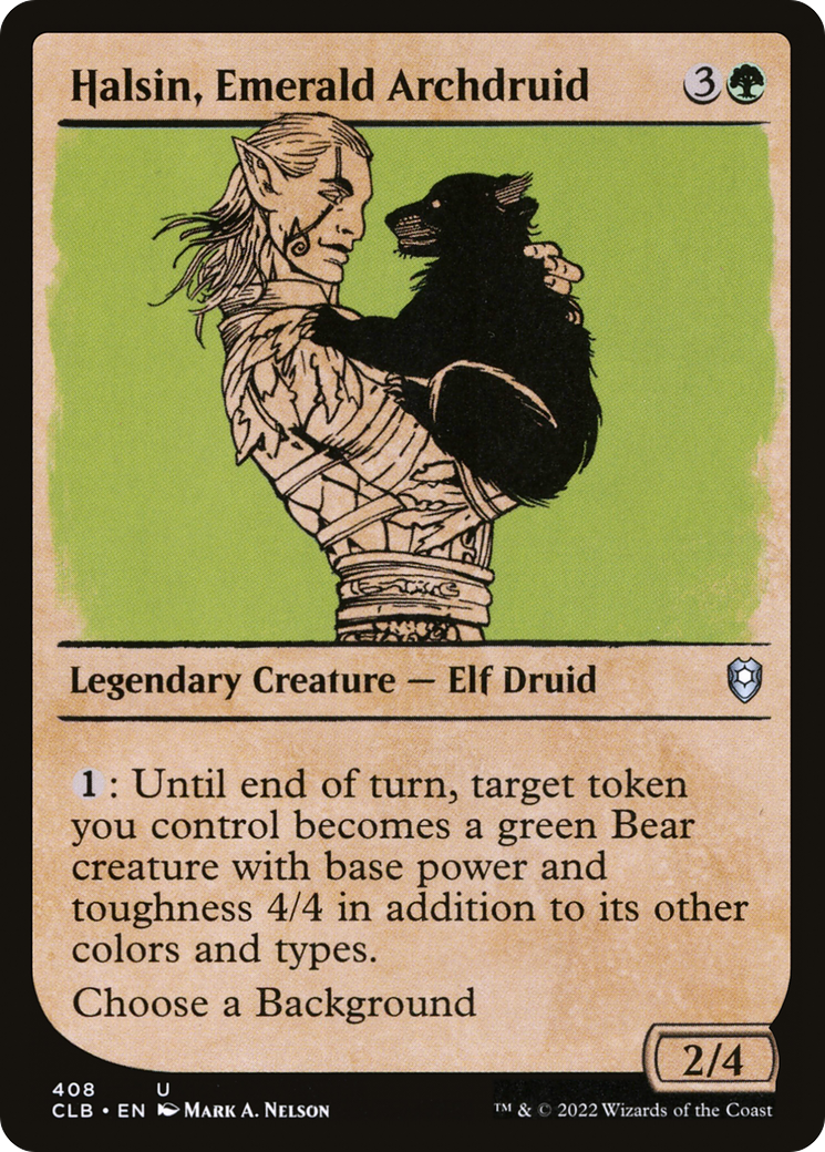 Halsin, Emerald Archdruid (Showcase) (CLB-408) - Commander Legends: Battle for Baldur's Gate: (Showcase) Foil