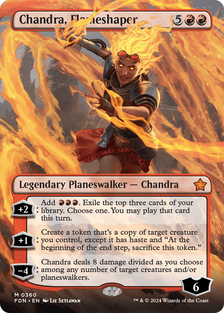 Chandra, Flameshaper (Borderless) (FDN-360) - Foundations (Borderless) Foil