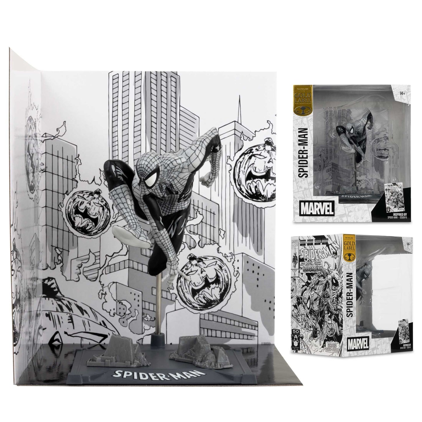 Spider-Man Line-Art (Spider-Man #6) Gold Label 1/10th Scale Posed Figure