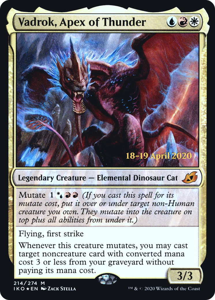 Vadrok, Apex of Thunder (PRE-214) - Ikoria: Lair of Behemoths Promos Foil