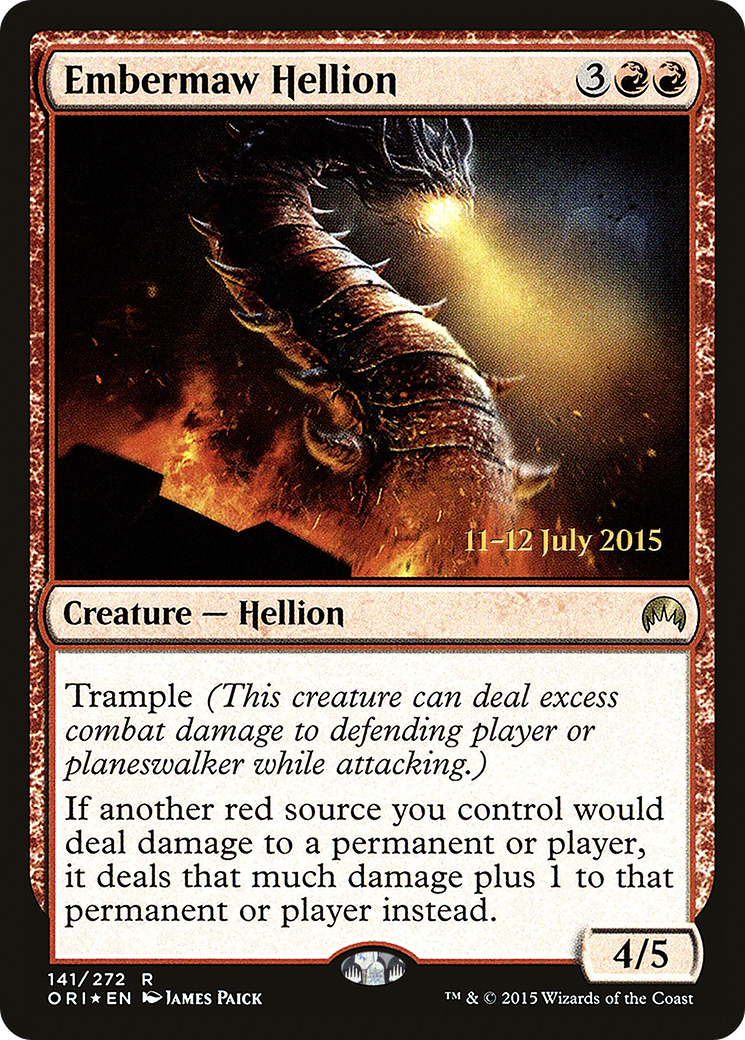 Embermaw Hellion (PRE-141) - Magic Origins Promos Foil