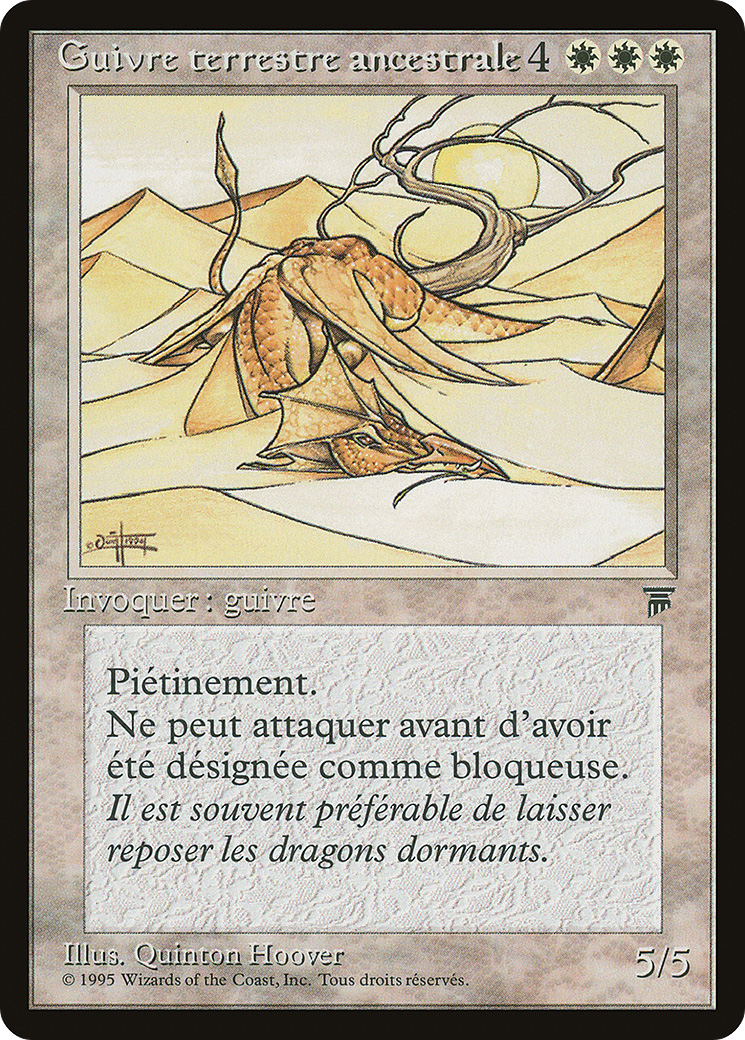 Elder Land Wurm (French) - "Guivre terrestre ancestorale" (REN-) - Renaissance