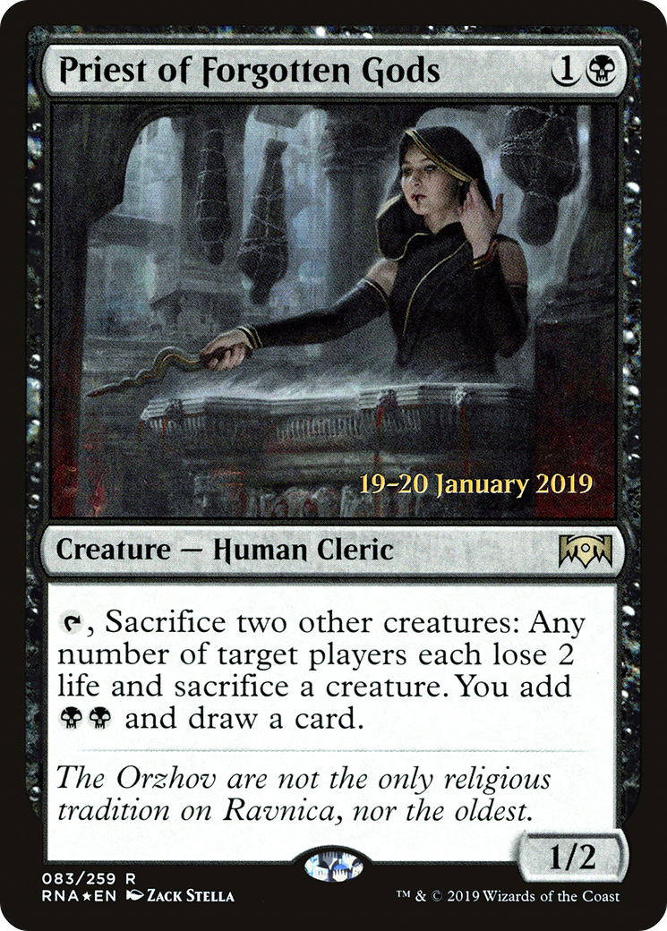 Priest of Forgotten Gods (PRE-083) - Ravnica Allegiance Promos Foil