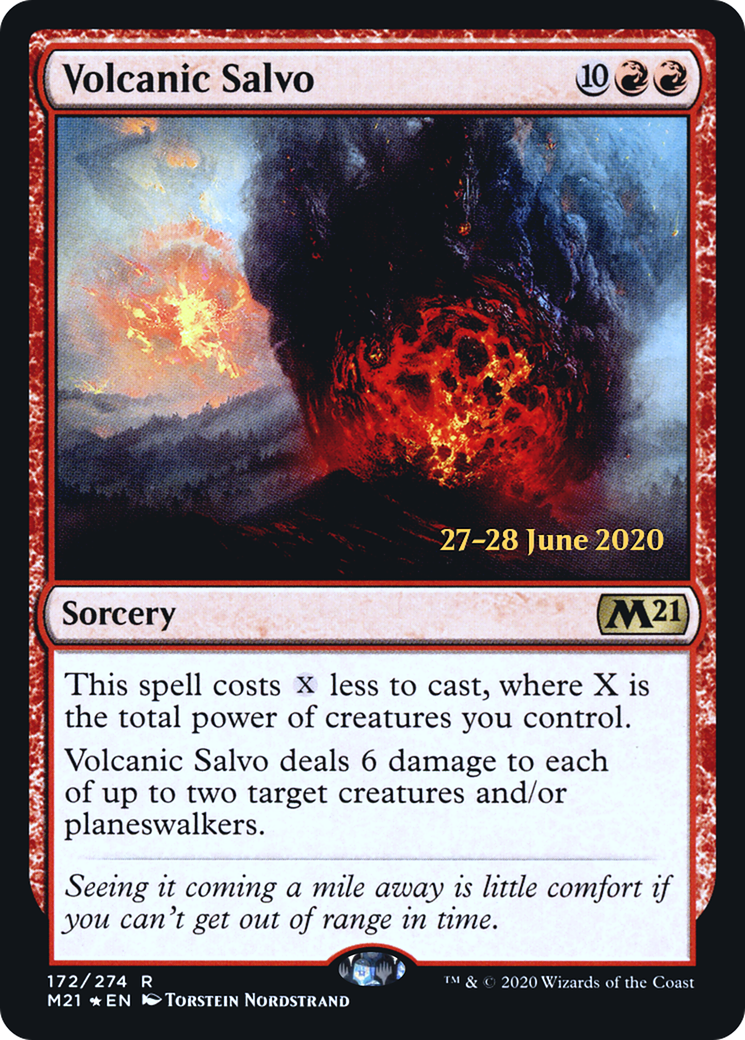 Volcanic Salvo (PRE-172) - Core Set 2021 Promos Foil