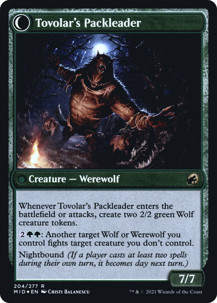 Tovolar's Huntmaster (PRE-204) - Innistrad: Midnight Hunt Promos: (Double Faced Transform) Foil