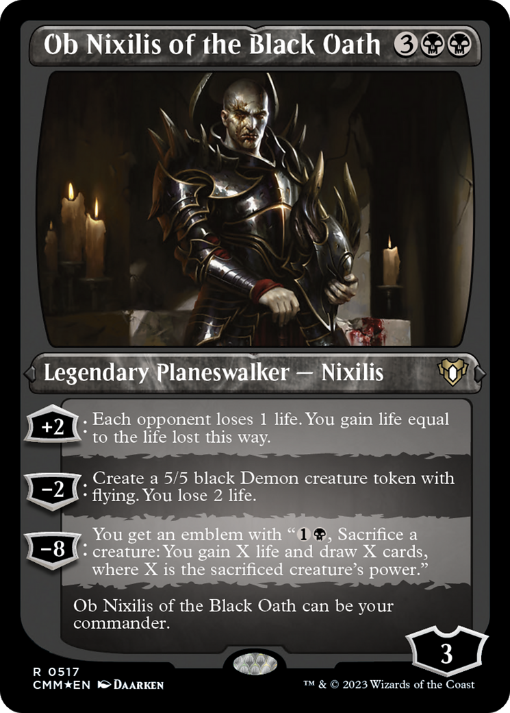 Ob Nixilis of the Black Oath (CMM-517) - Commander Masters Etched Foil