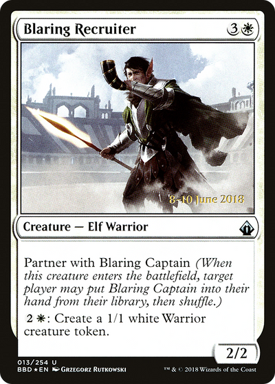 Blaring Recruiter (Prerelease) [Battlebond Prerelease Promos]