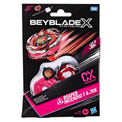 Beyblade X: Reaper Incendio T 4-70K CX Starter Pack Top and Launcher