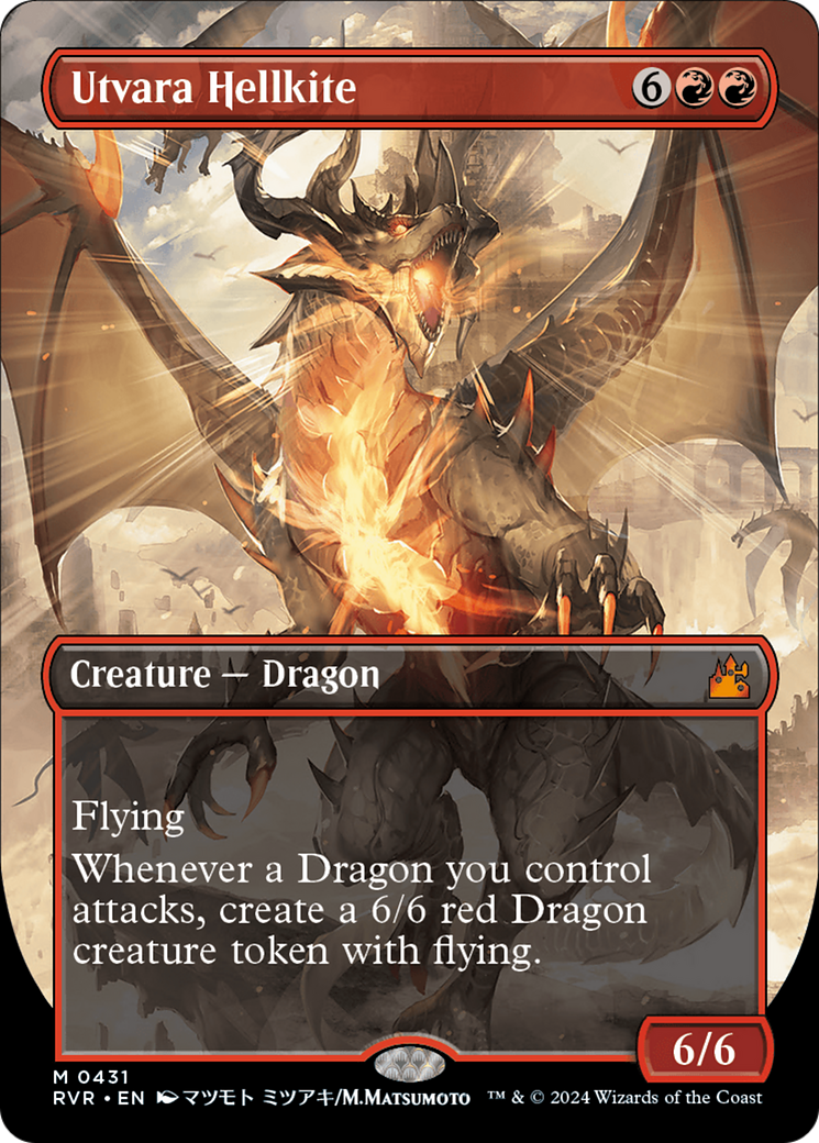 Utvara Hellkite (Anime Borderless) (RVR-431) - Ravnica Remastered (Borderless) Foil