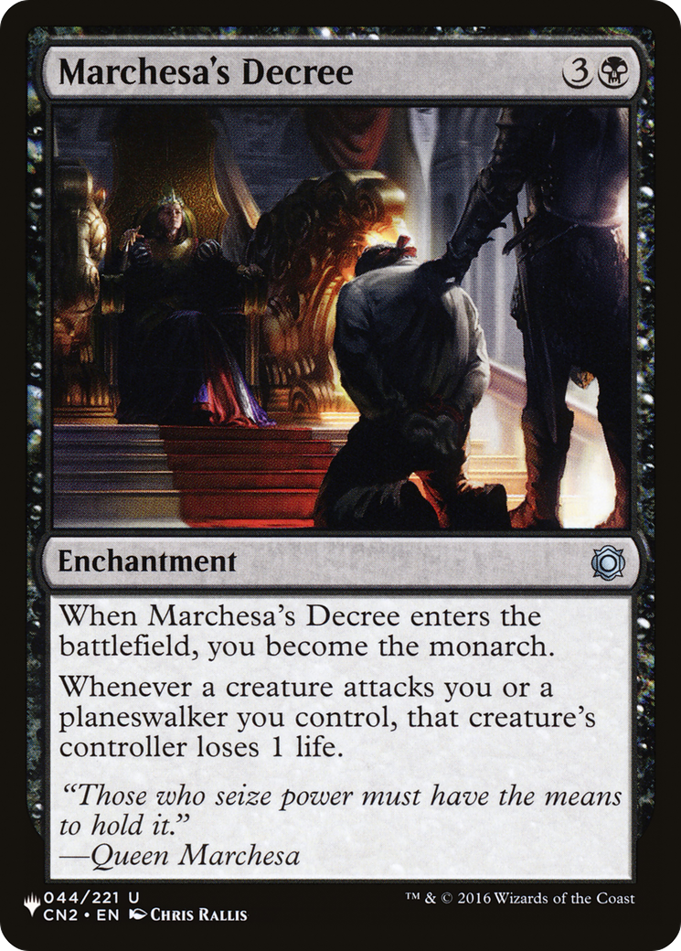 Marchesa's Decree (LIST-044/221) - The List