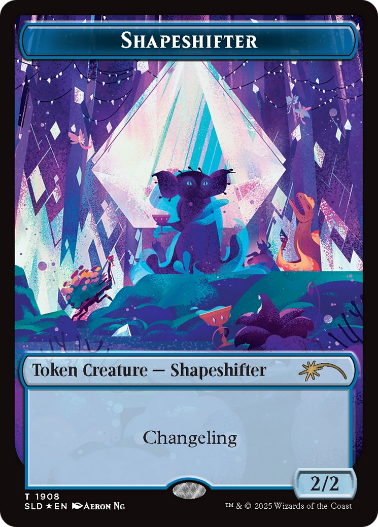 Shapeshifter Token (1908) (Double Rainbow Foil) (SLD-1908) - Secret Lair Drop Foil