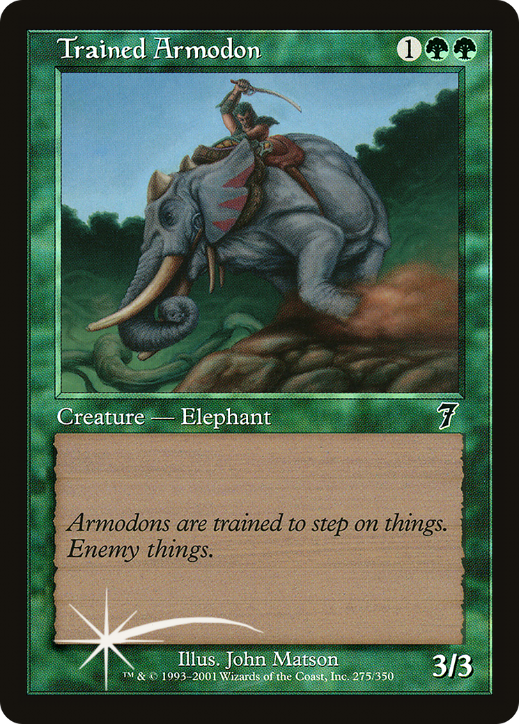 Trained Armodon (7ED-275) - 7th Edition Foil
