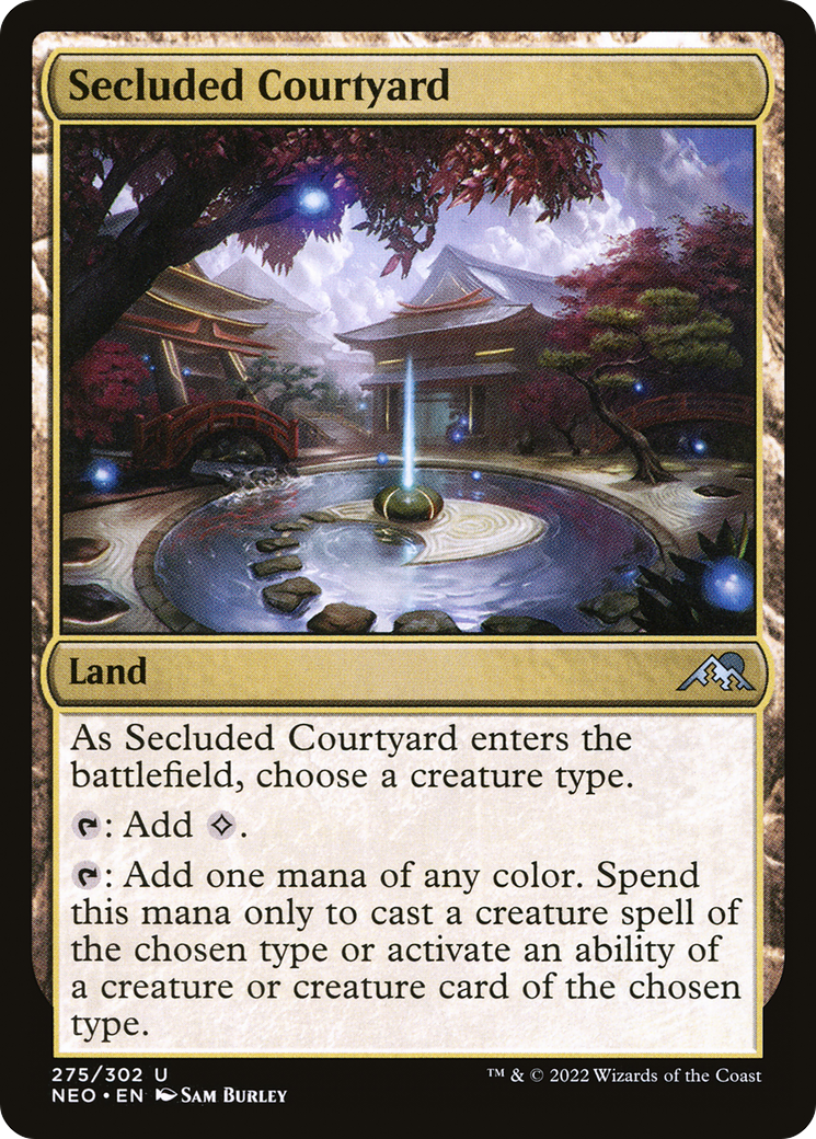 Secluded Courtyard (NEO-275) - Kamigawa: Neon Dynasty