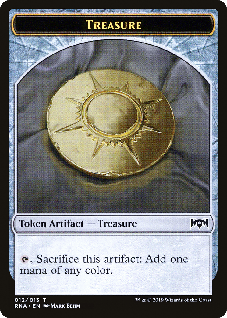 Treasure Token (RNA-012) - Ravnica Allegiance Tokens