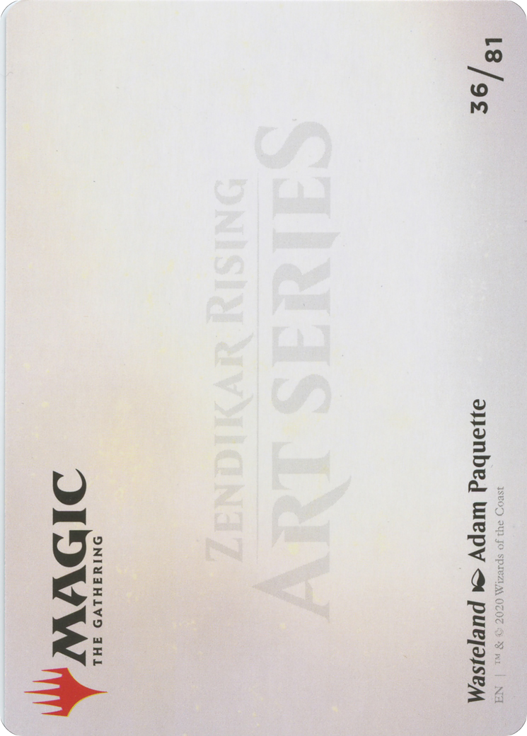 Wasteland // Wasteland (AZNR-036) - Zendikar Rising Art Series (Borderless) Foil