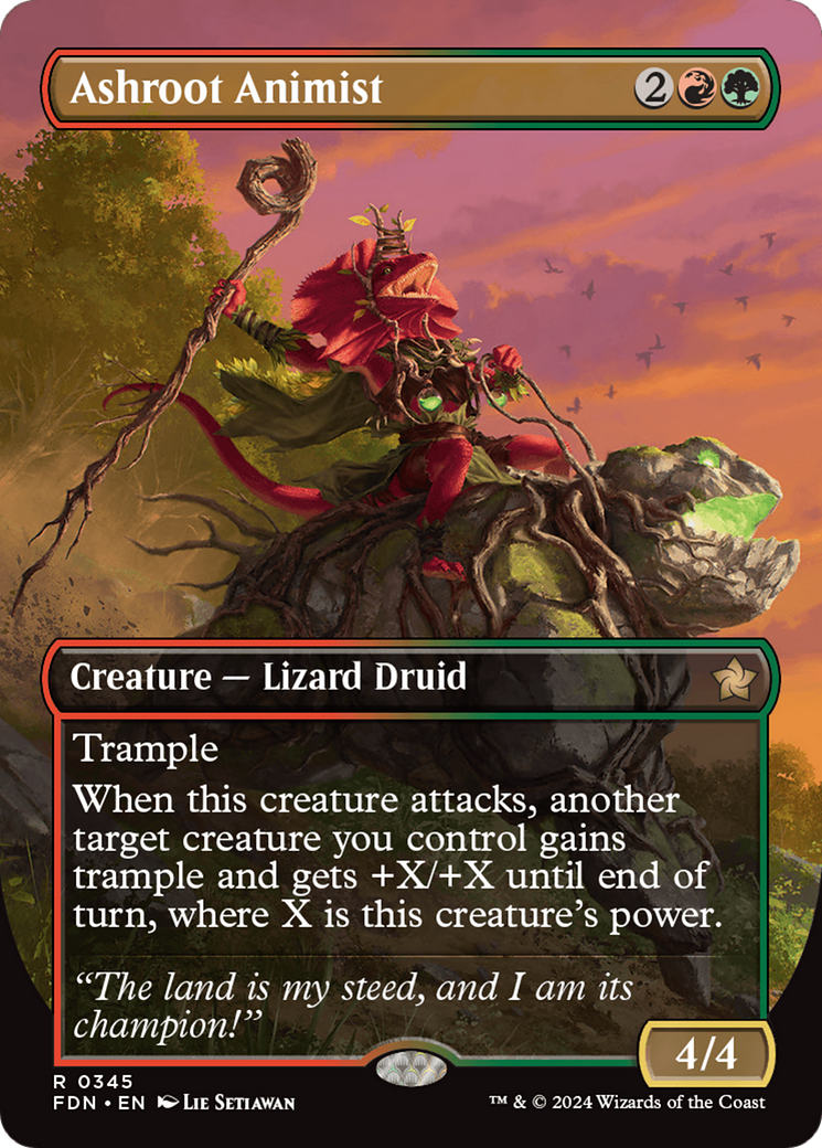 Ashroot Animist (Borderless) (FDN-345) - Foundations (Borderless) Foil