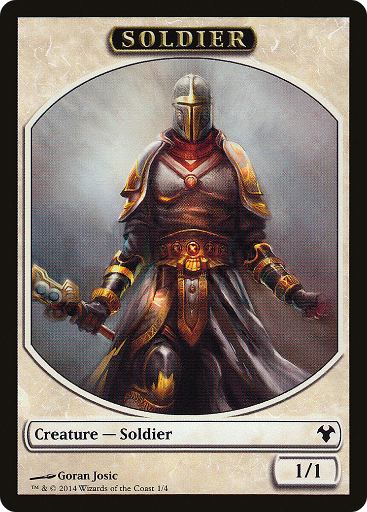 Soldier // Spirit Double-Sided Token (MD1-1 // 2) - Modern Event Deck 2014 Tokens