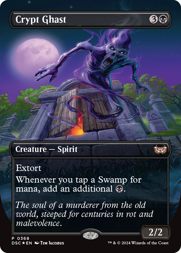 Crypt Ghast (Borderless) (DSC-368) - Duskmourn: House of Horror Commander (Borderless) Foil