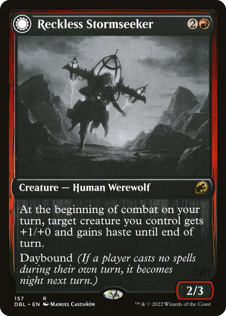 Reckless Stormseeker (DBL-157) - Innistrad: Double Feature: (Double Faced Transform) Foil