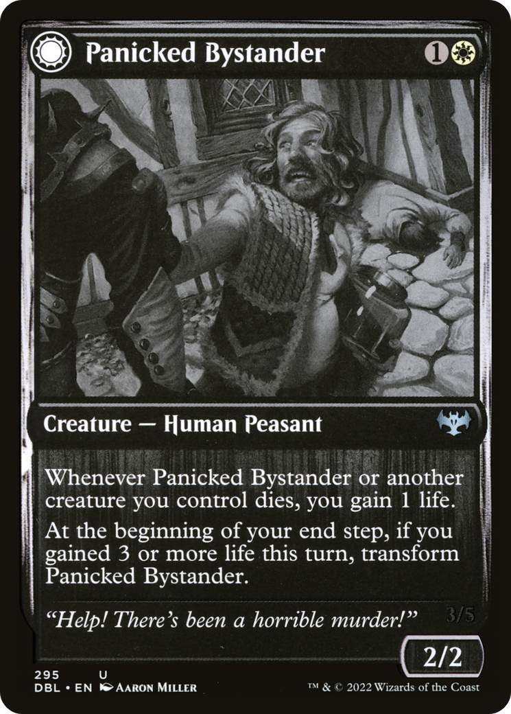 Panicked Bystander (DBL-295) - Innistrad: Double Feature: (Double Faced Transform) Foil
