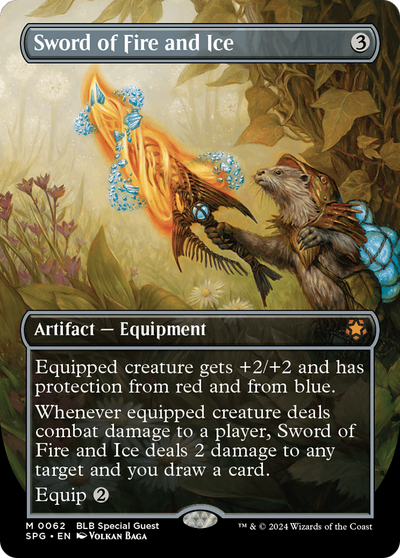 Sword of Fire and Ice (Borderless) (SPG-062) - Special Guests (Borderless) Foil