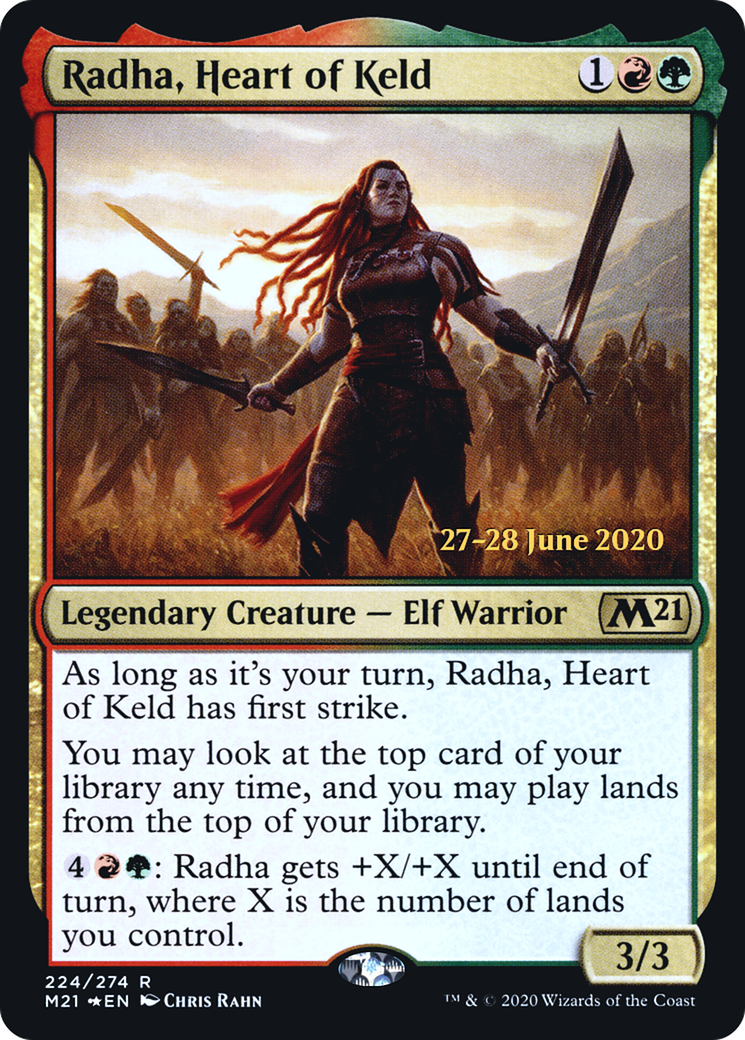 Radha, Heart of Keld (PRE-224) - Core Set 2021 Promos Foil