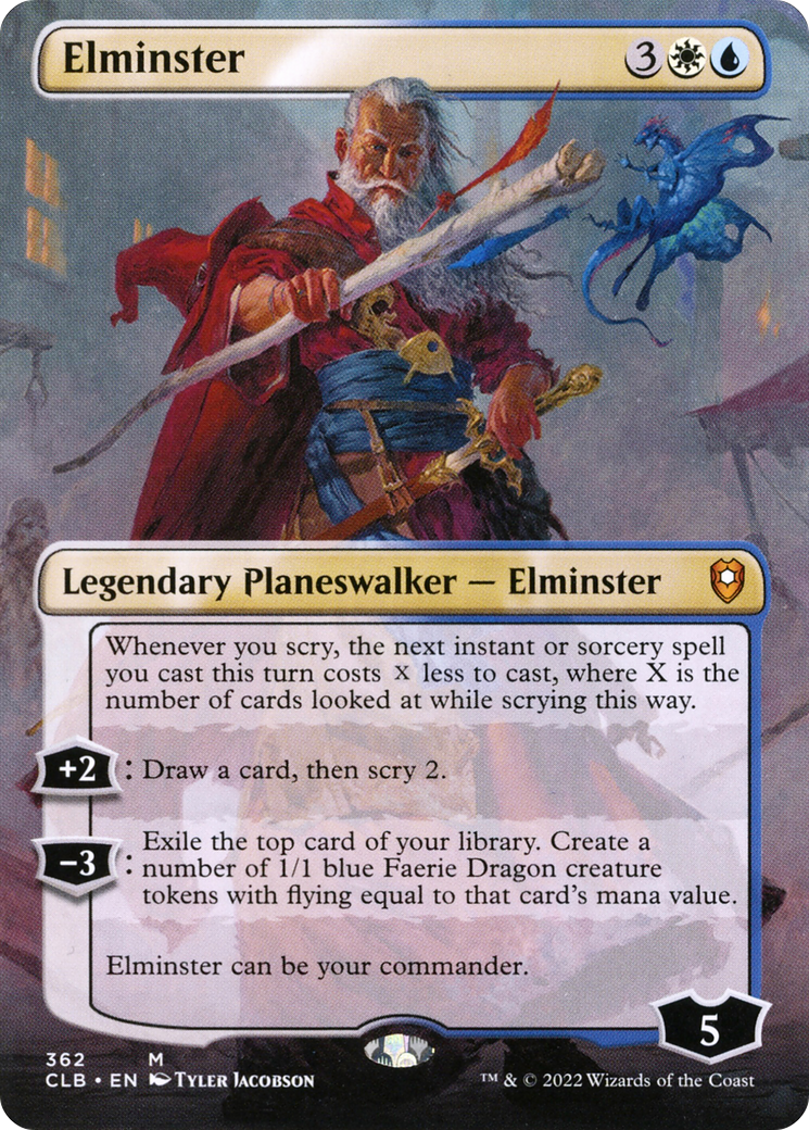 Elminster (Borderless) (CLB-362) - Commander Legends: Battle for Baldur's Gate (Borderless) Foil