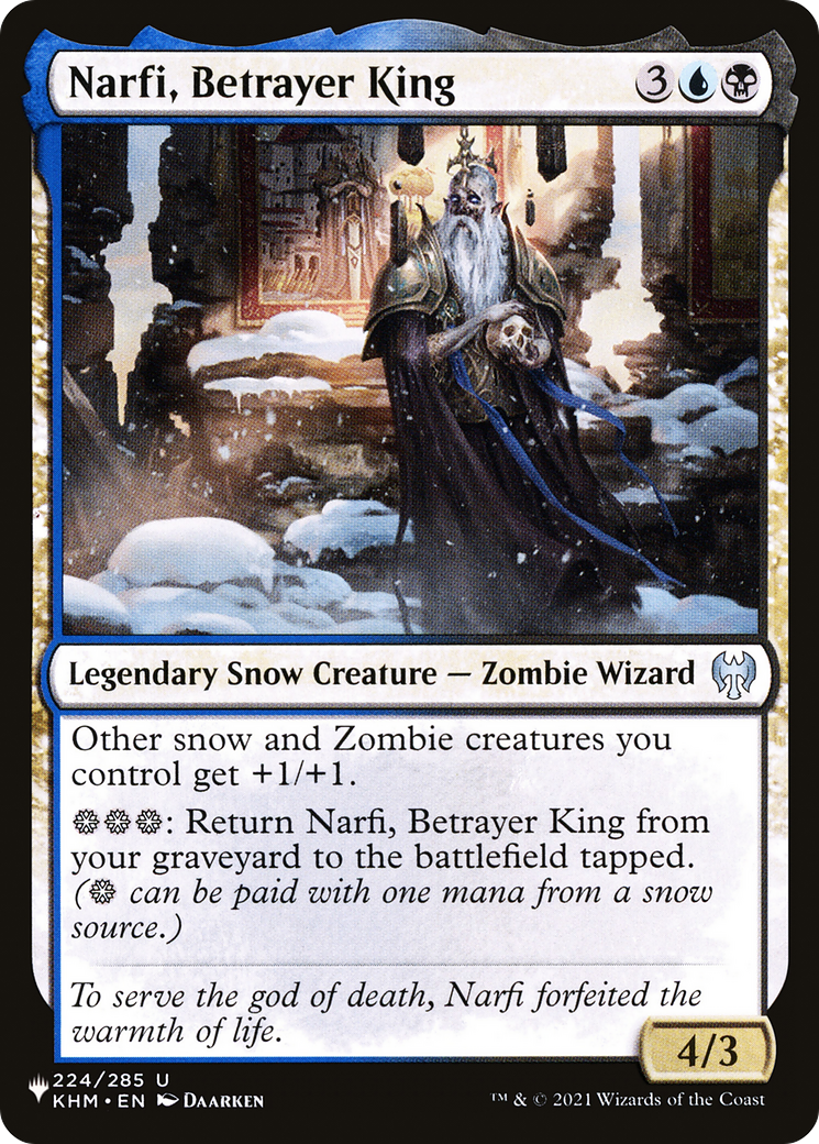 Narfi, Betrayer King (LIST-224/285) - The List: (snow)