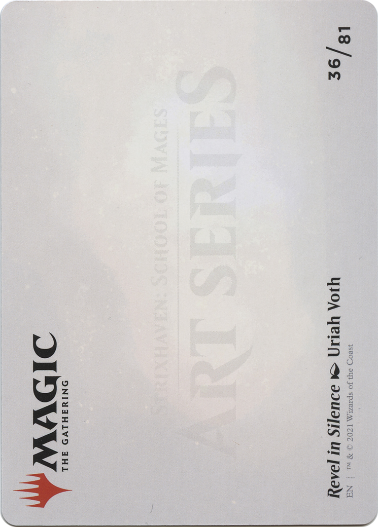 Revel in Silence // Revel in Silence (ASTX-036) - Strixhaven Art Series (Borderless) Foil